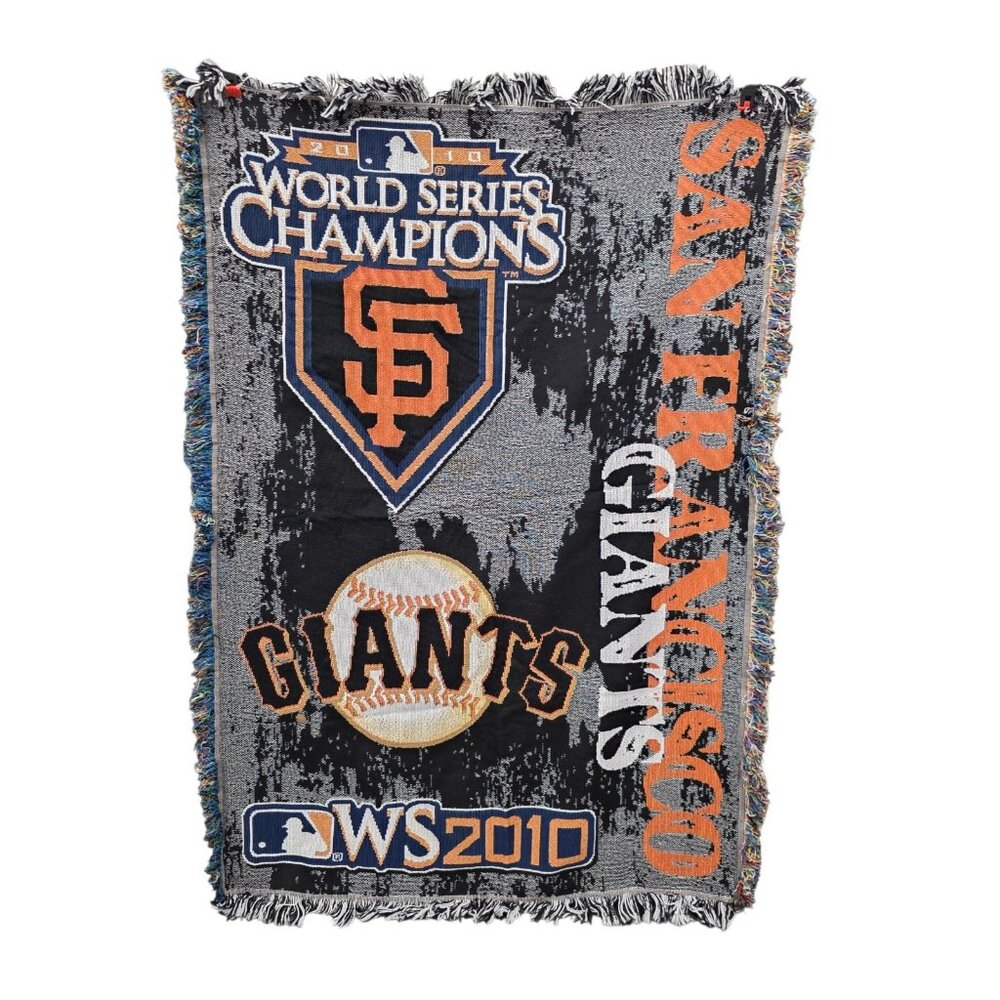 San Francisco Giants Northwest Tapestry Throw Blanket 2010 World Series Champs